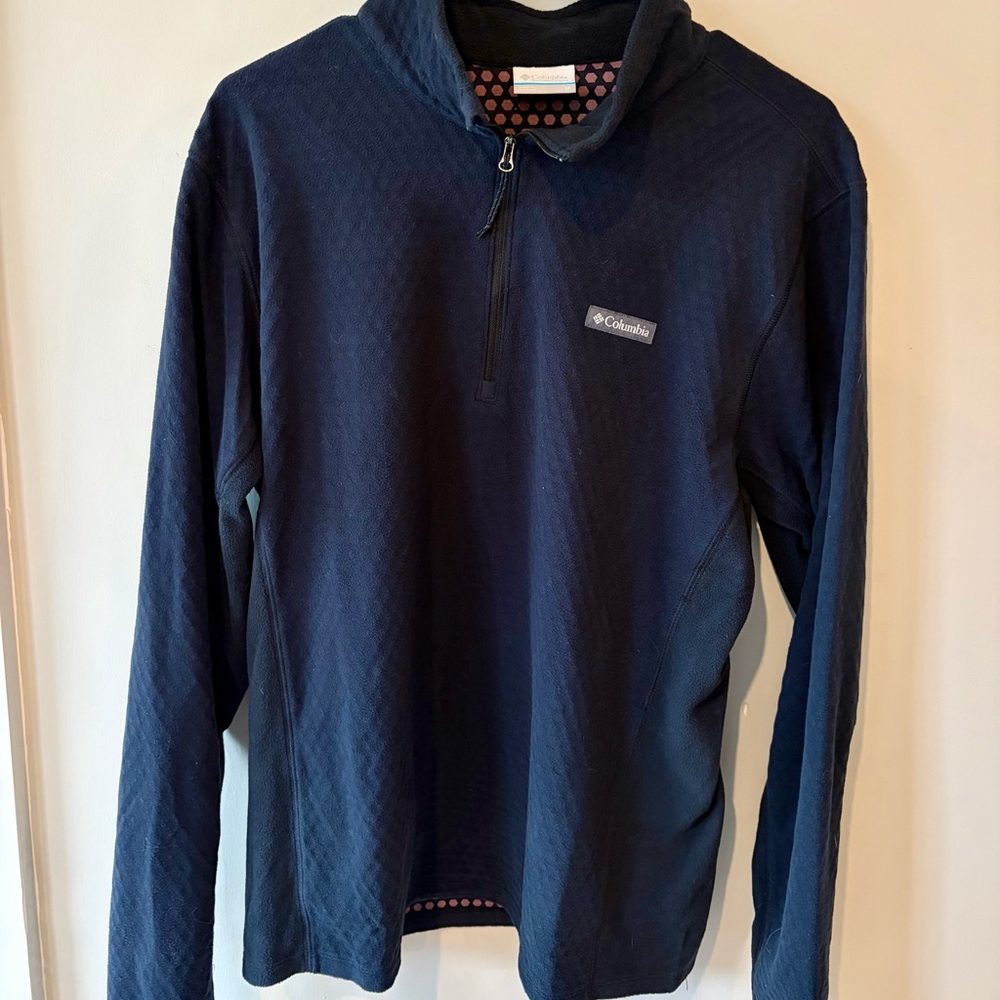 Columbia Omni-Heat Black Quarter Zip Pullover Women’s M Lightweight Fleece